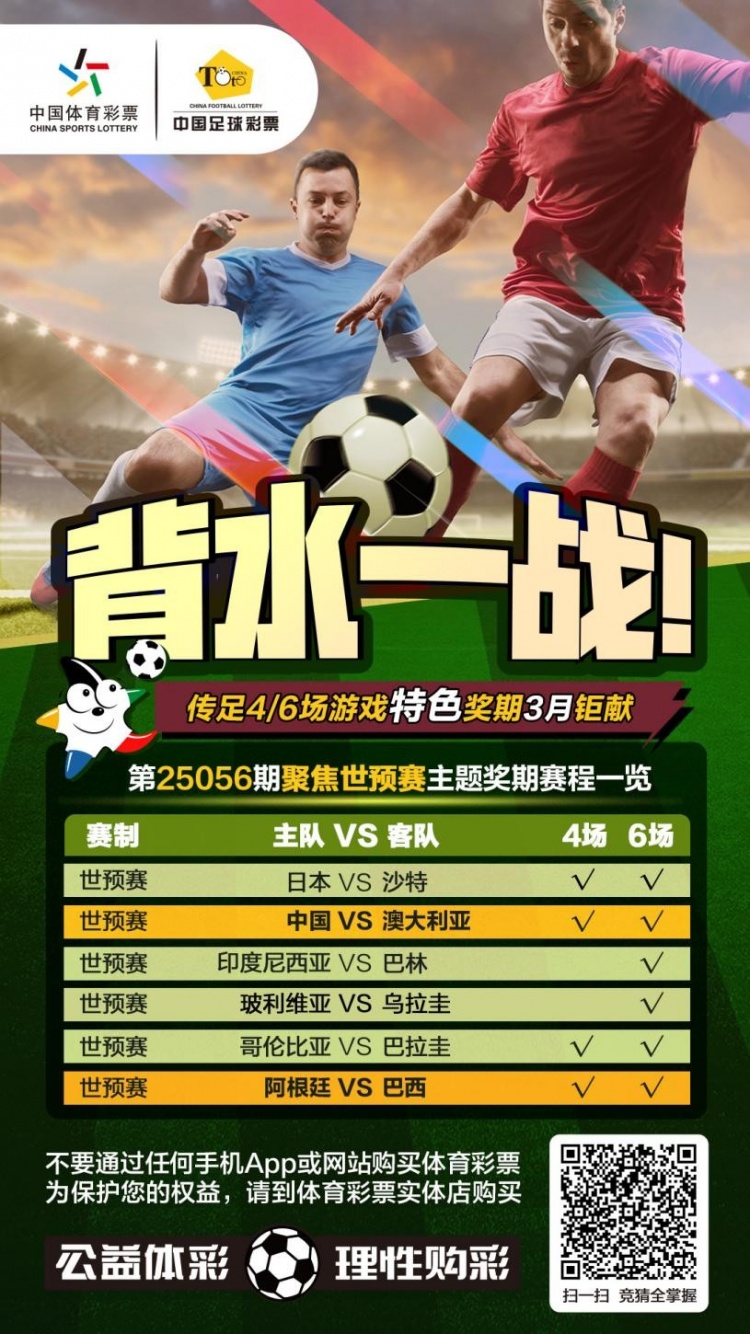 國(guó)足背水一戰(zhàn)！傳足特色獎(jiǎng)期第25056期聚焦世預(yù)賽