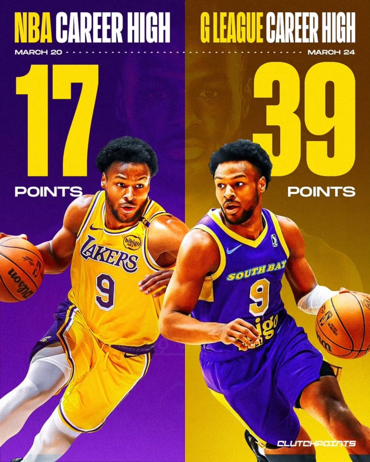 在進步！布朗尼一周內(nèi)先后創(chuàng)下個人NBA和G聯(lián)盟單場得分新紀錄